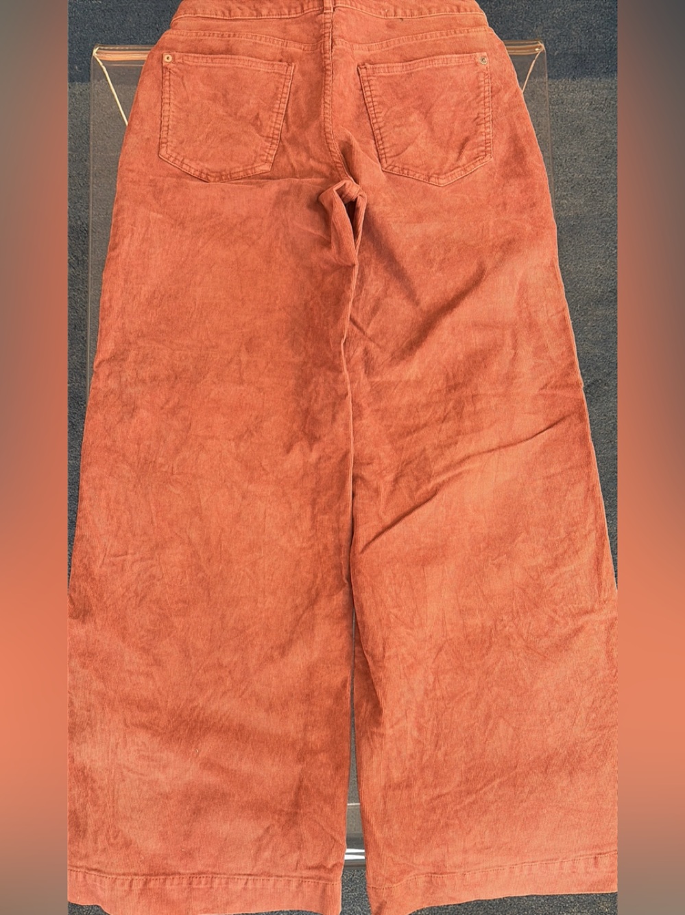 Pilcro Women's Corduroy Wide-Leg Jeans in Rust - Picture 11 of 14